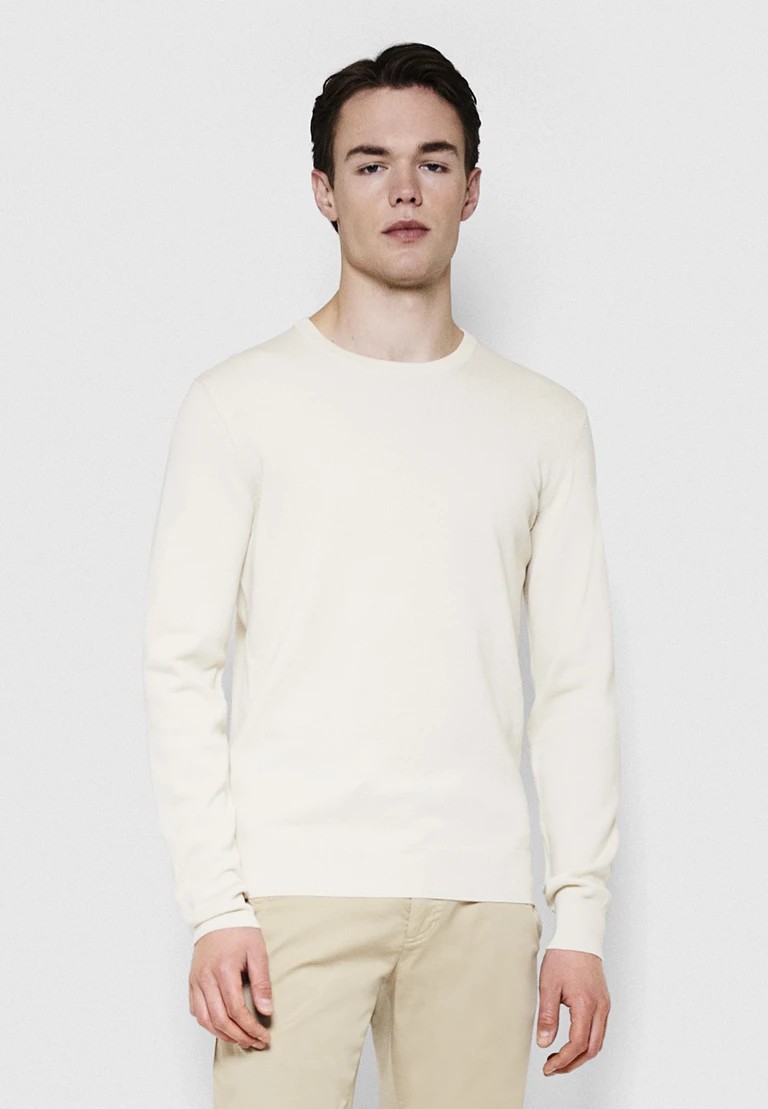 maglione con scollo rotondo