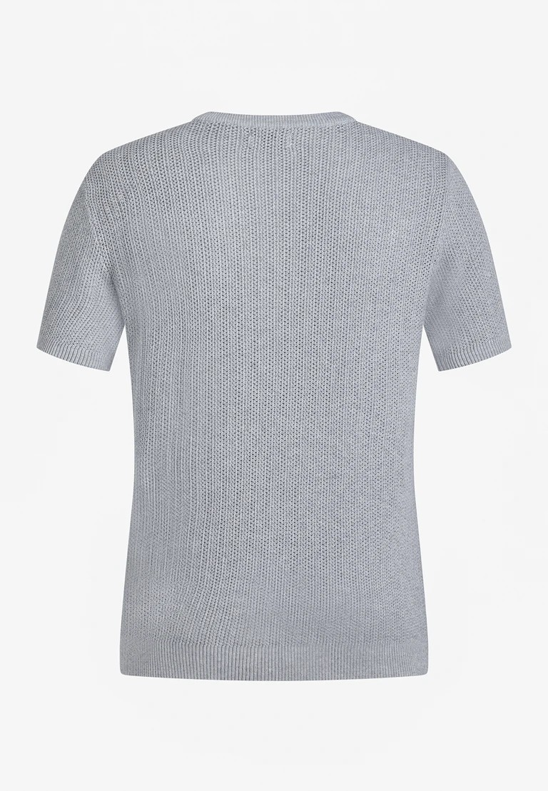 t-shirt a girocollo in maglia