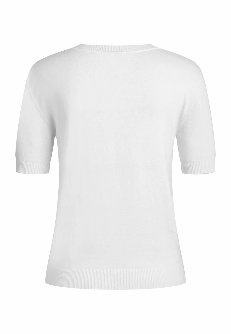 t-shirt a rotondo in lavorazione a maglia